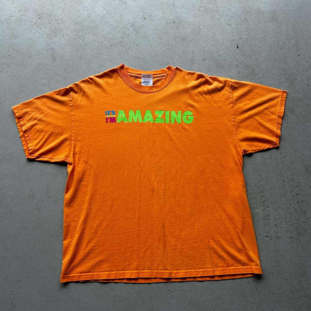 Vintage Curves The Power To Amaze Yourself T-Shirt Orange Size XL
